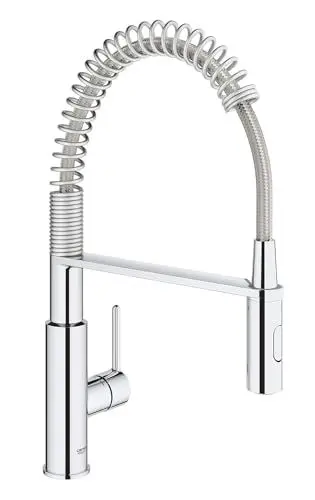 Produktbild: GROHE Get - Einhand- Spühltischbaterrie (mit herausziehbarer Brause, Profi Brause, einfache Rückführung), chrom, 30361000