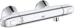 Produktbild: GROHE Grohtherm 1000 - Thermostat-Brausebatterie (wassersparend, langlebige Oberfläche, Wandmontage), chrom, 34143003