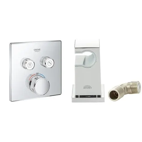 Produktbild: GROHE Grohtherm Smartcontrol | Brause- und Duschsysteme - Thermostat | mit 2 Verbrauchern | 29124000 + GROHE Euphoria Cube | Zubehör - Wandanschlussbogen | 1/2 Zoll | 26370000