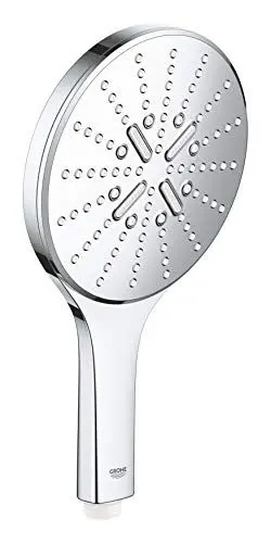 Produktbild: GROHE Rainshower SmartActive 150, Duschkopf (Handbrause mit 3 Strahlarten, per Regler verstellbar, Universalanschluss, praktisches Antikalk-System), rund, chrom, 26553000