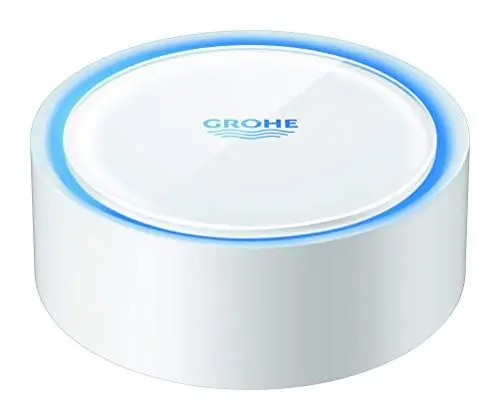 Produktbild: GROHE Sense, Intelligenter Wassersensor warnt vor Wasserleckagen (WLAN-fähig, automatische Warnmeldungen, Benachrichtigungen über App verwalten), weiß, 22505LN1