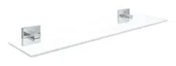 Produktbild: GROHE Start Cube - Glasablage (Stichmaß: 380 mm, verdeckte Befestigung, Material: Glas/Material), chrom, 41109000