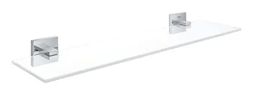 Produktbild: GROHE Start Cube - Glasablage (Stichmaß: 380 mm, verdeckte Befestigung, Material: Glas/Material), chrom, 41109000