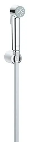 Produktbild: GROHE Tempesta-F - Handbrause mit Wandhalterset (1 Strahlart, Kunststoff, mit Wandhalterung und Schlauch), chrom, 27513001