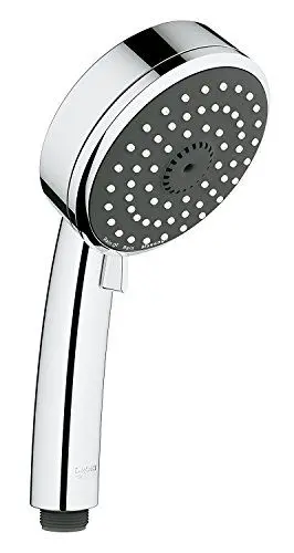 Produktbild: GROHE Vitalio Comfort 100 - Handbrause (wassersparend, 3 Strahlarten, Universal Befestigungssystem, langlebig), rund, chrom, 26093000