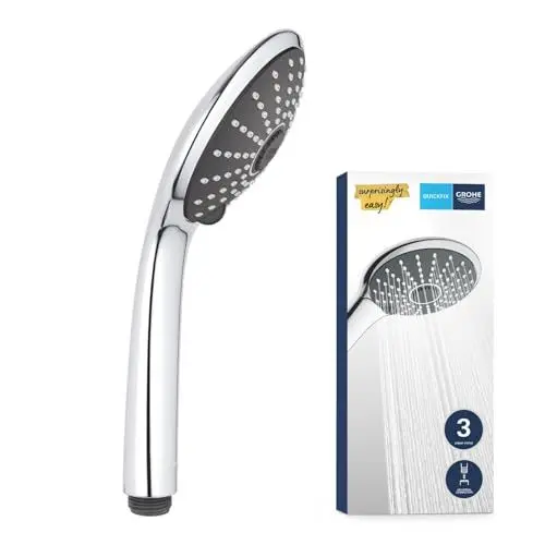 Produktbild: GROHE Vitalio Joy 110 - Handbrause (wassersparend, mit 3 Strahlarten, Antikalk System), rund, chrom, 27319000