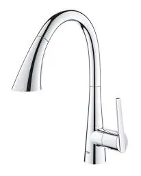Produktbild: GROHE Zedra - Einhand-Spültischbatterie (langlebige Oberfläche, Einlochmontage, Schwenkbereich 360°), chrom, 32294002