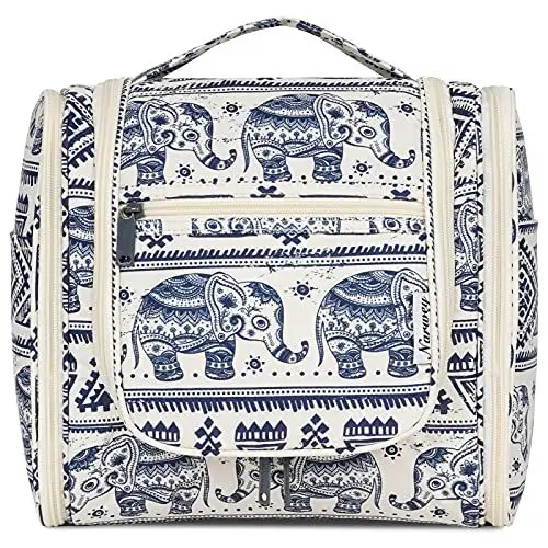 Produktbild: Narwey Groß Kulturbeutel Damen & Herren - Kulturtasche Zum Aufhängen, Kinder Kosmetiktasche - Waschtasche für Frauen & Mädchen (Elefant (Groß))