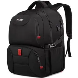 Produktbild: HILUSEN Groß Rucksack Herren 50L,Arbeit Rucksack Laptop Rucksack Herren 17.3 Zoll Schulrucksack mit USB Ladeanschluss Business Reisen Notebook Tasche Rucksäcke Männer Frauen Jungen Teenager Schwarz