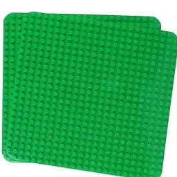 Produktbild: Große Bauplatte Kompatibel mit Lego Duplo Platten, Classic Grundplatte für DUPLO Sets,38 * 38cm Platten-Set für Kreatives Vorschulspielzeug,Grün (2 Stück)
