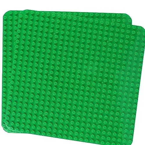 Produktbild: Große Bauplatte Kompatibel mit Lego Duplo Platten, Classic Grundplatte für DUPLO Sets,38 * 38cm Platten-Set für Kreatives Vorschulspielzeug,Grün (2 Stück)