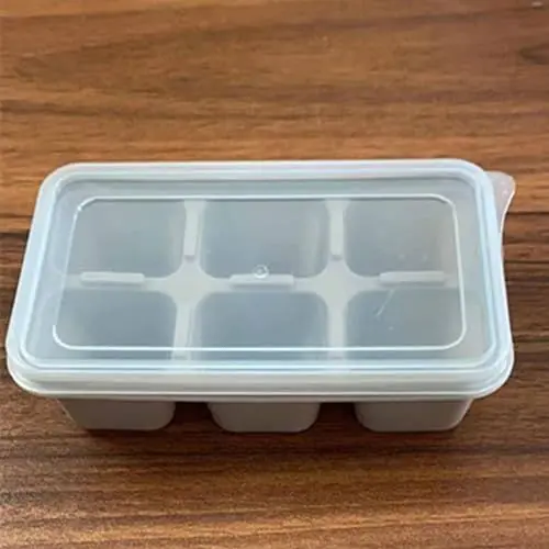 Produktbild: Große quadratische Eiswürfelschalen, wiederverwendbare Silikon-Eiswürfelform mit Deckel, reichlich Kapazität, vielseitig, einfach zu verwenden, Eiswürfelbereiter, Eiswürfelform