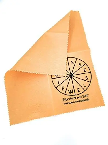 Produktbild: GrosseJewels Poliertuch/Pflegetuch zur Reinigung von Oberflächen, Neuer langanhaltender Glanz (1x Orange - universell)