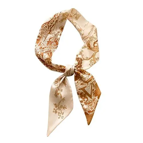 Produktbild: GroßEs Tuch Sonnenschutz Head Scarf Women Schal Handtuch-Stirnband für Damen, Retro-Temperament, Krawattenbeutel, Langer Streifen, schwimmendes Halstuch Damen Loop Schal Loop Damen (Yellow, One Size)
