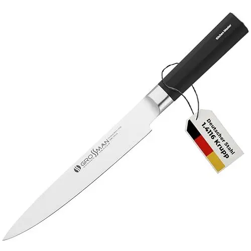 Produktbild: GROSSMAN® 007SH - Sashimi | Tranchiermesser 33,0 cm | Ultrascharfer Küchenmesser | Deutschem Edelstahl Klinge 19,0 cm | mit Ergonomischen Griff 14,0 cm (175 Gramm)