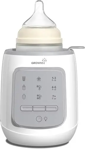 Produktbild: GROWNSY Flaschenwärmer Baby, 9-in-1 Sterilisator für Babyflaschen, Babykostwärmer, Schnell Erhitzen &Warmhalten, Abtauung, Fläschchenwärmer BPA-freier Für Flaschen & Babynahrung
