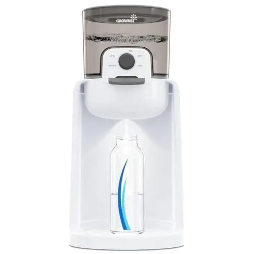 Produktbild: Flaschenwärmer Baby, GROWNSY Wasserwärmer Flaschenzubereiter Baby, Sterilisator für Babyflaschen, Präzise Steuerung von 4 Temperaturen, Warmwasserspender für Formula, Flaschenzubereiter für Babys