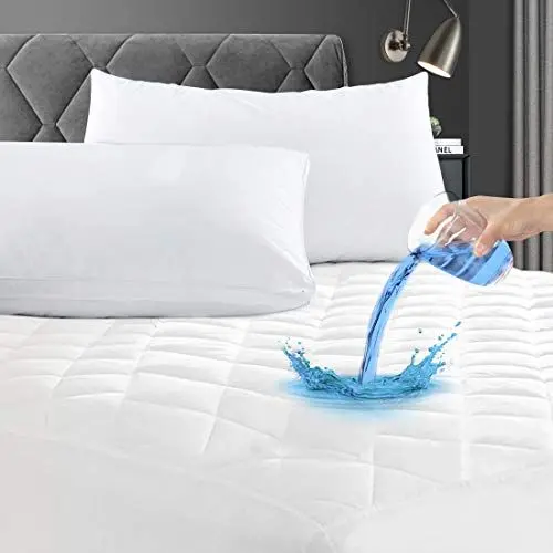 Produktbild: GRT Matratzenschoner Topper Wasserdicht 140x200 cm, Matratzenauflage Spannbettlaken Matratzen Topper Bettlaken Matratzenbezug Atmungsaktiver Weiß, Geräuschlosem Material für Optimalen Schutz Komfort