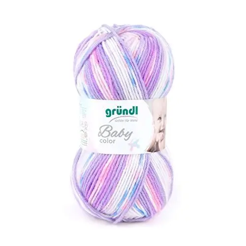 Produktbild: Gründl 3457-07 Garn, 70% Polyacryl 30% Polyamid, Flieder mehrfarbig, 1 x 50 g, 50 Gramm
