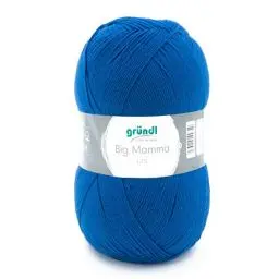 Produktbild: Gründl Wolle Big Mamma uni - XXL Wolle zum Stricken - Strickgarn - Weich und hautfreundlich - 100 % Polyacryl - 1 Knäuel 400 g / 1040 m - Nadelstärke 3,5- 4,5 - jeans