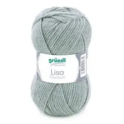 Produktbild: Gründl Lisa Premium Uni Strick- & Häkelgarn (weicher und wollartiger Charakter, pflegeleichtes Strickgarn aus 100% Polyacryl, 50 g/ 133 m, Nadelstärke: 3,5-4,5, 1 Knäuel á 50 g), Kieselgrau