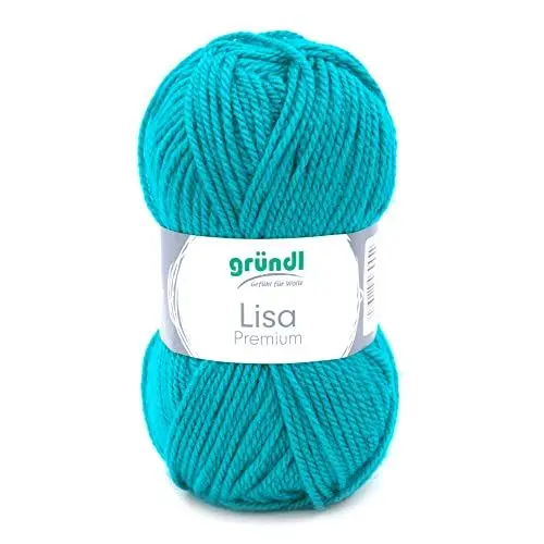 Produktbild: Gründl Lisa Premium Uni Garn, Acrylic, Petrol, 3,5-4,5 mm, 3,50-4,50 mm