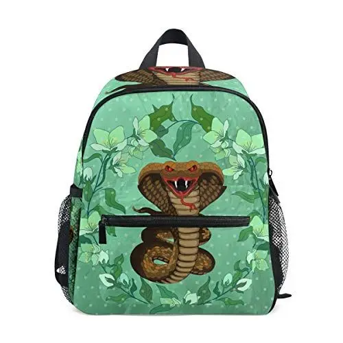 Produktbild: Grüne Schlange Kleinkind Rucksack Kinder Leichtgewicht Büchertasche Vorschule Schülerrucksack für 2-7 Jahre die Reise Mädchen Jungs