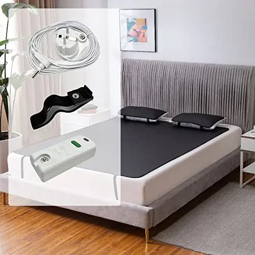 Produktbild: GRUENERDE 5er Erdungsbettmatte Bett Set 140x180 cm mit Elastischen Riemen Erdungsbettlaken Antistatikmatte für Besseren Schlaf