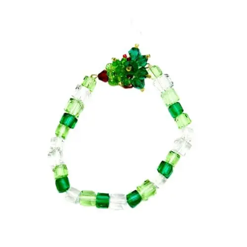 Produktbild: Grünes Armband in Weihnachtsbaumform Weihnachtskristall-Armbänder Geschenke verstellbares Weihnachtsarmband Stern-Glieder-Charm-Armband Weihnachtsparty Armband für Frauen Mädchen Geschenk-Ornamente