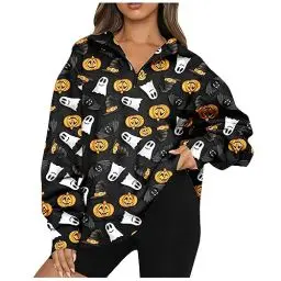 Produktbild: Grünes Sweatshirt Kawaii Sweatshirt Frauen Halloween Sweatshirt Smores Halloween Kostüm Frauen Halloween Kostüme Polizist Drew House Hoodie Halloween Kostüme Halloweenpullis Für Frauen