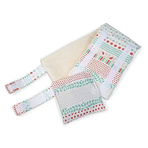 Produktbild: GRÜNSPECHT Bio-Brust- und Bauchwickel für Babys, Set aus Bio-Wickel mit Klettverschluss & Bio-Traubenkern-Kissen, bei Bauchschmerzen & Blähungen, Größe 1: 1-12 Monate (672-V1)