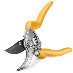 Produktbild: GRÜNTEK Gartenschere Blumenschere GERFALKE, 48 mm Klinge aus japanischem SK5 Stahl, ergonomische Griffform, präzises Schnittergebnis, Pflanzenschere Teflon beschichtet, Bypass Rebschere Rosenschere