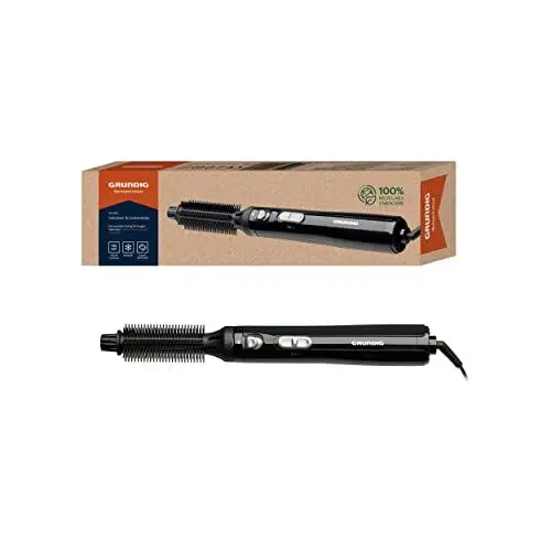 Produktbild: GRUNDIG HS 3020, Volumen- und Lockenstyler, Stylingbürste, mit 2 Rundbürsten, Abroll-Automatik, abnehmbarem Bürstenkopf, 400 Watt Leistung, für langes Haar geeignet, schwarz-silber