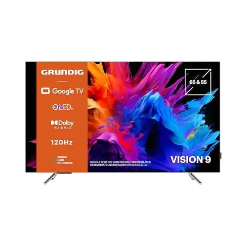 Produktbild: Grundig 55 GOB 9480 Fernseher 55 Zoll (139 cm) Google TV, OLED TV, 4K UHD, Dolby Vision IQ, Dolby Atmos, 60 W Sound, Hey Google Sprachsteuerung, Smart TV, Bluetooth, Silber