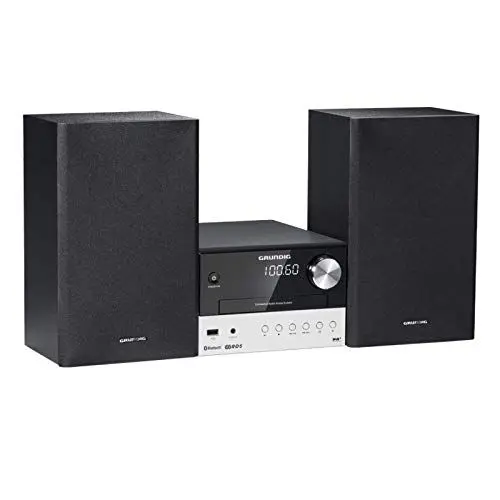 Produktbild: Grundig CMS 1050 DAB+ BT Kompakt Micro Anlage (Bluetooth, CD-MP3-Wiedergabe, USB Anschluss) schwarz/silber