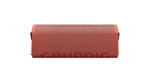 Produktbild: Grundig GBT Club Coral - Bluetooth Lautsprecher, Soundbox, Bass, 20 W RMS Gesamtausgangsleistung, bis zu 20 Meter Reichweite, mehr als 20 Std. Akkulaufzeit, Powerbank-Funktion, Wasserdicht, Rot