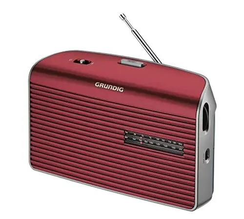 Produktbild: Grundig Music 60, empfangsstarkes Radio im modernen Design, red/silver, One size