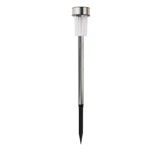 Produktbild: Grundig Solar Gartenleuchten - Solarleuchten 10 Stück - Gartenlampen für Draußen - Solarlampen mit Weißem Licht - 6-8 Stunden Batterielebensdauer - IP44 Wasserbeständig - Ø4,8 x 36,5 cm - Edelstahl
