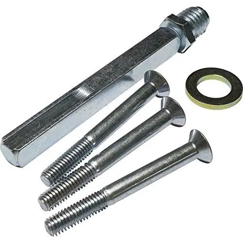 Produktbild: GRUNDMANN 100072 Sicherheits-Wechselstift Vierkantstift 8,5 mm und Schrauben, TS 38-42 mm, Stahl verzinkt, Silber
