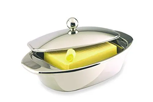 Produktbild: Grunwerg BD-001DW Doppelwandige Butterdose, Edelstahl, Silver