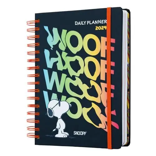 Produktbild: Grupo Erik Kalender 2024 Buchkalender Peanuts Snopy Terminplaner 2024 Planer A5 2024 Kalender A5 - Terminkalender 2024 - Jahreskalender 2024 Buch