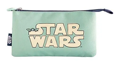 Produktbild: Grupo Erik Mäppchen The Mandalorian Child Baby Yoda Grogu Federmappe 3fach - Stift Etui Schule - Federmäppchen Mädchen Schlampermäppchen Jungen Federtasche 3 fächer Star Wars Fanartikel