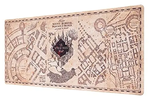 Produktbild: Grupo Erik Gaming Mauspad Harry Potter Fanartikel - Karte des Rumtreibers Gaming Mousepad - Gaming Mousepad XXL - Mauspad Gaming - Rutschfeste Unterseite, Wasserabweisend und verstärkte Kanten