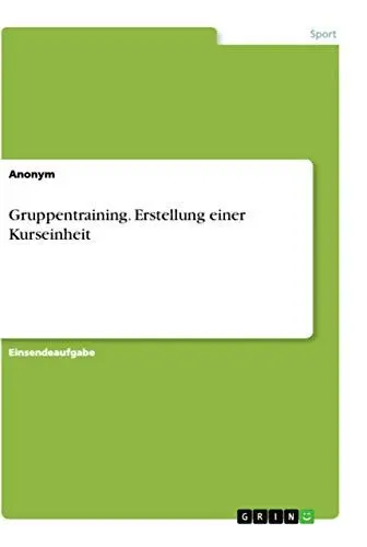 Produktbild: Gruppentraining. Erstellung einer Kurseinheit