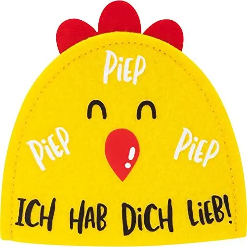 Produktbild: GRUSS & CO 47356 Eierwärmer Lieb, Filz, Gelb, Gelb (Lieb), Höhe 8 cm