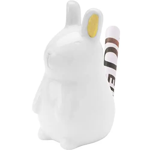 Produktbild: GRUSS & CO 47424 Figur Hase für Geldgeschenk, Porzellan, Höhe 6 cm, Weiß