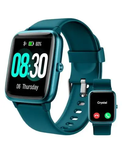 Produktbild: GRV Smartwatch für Damen Herren mit Telefonfunktion,Fitnessuhr mit Pulsmesser SpO2 Schlafmonitor Schrittzähler IP68 Wasserdicht,Multi Sportmodi Smart Watch Fitness Tracker für iOS Android Handy