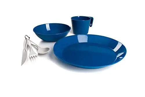 Produktbild: GSI Outdoors Cascadian Tischset für 1 Person, für Camping, leicht und robust, Blau