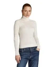Produktbild: G-Star RAW Damen Core Slim Turtle Knit wmn, Beige (Eggnog D23678-B692-G076), M