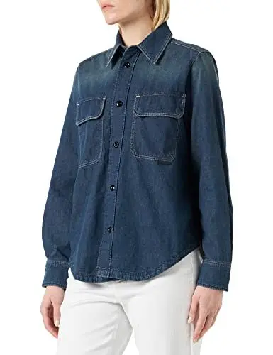 Produktbild: G-STAR RAW Damen Flap Pocket Hemd Evergreen